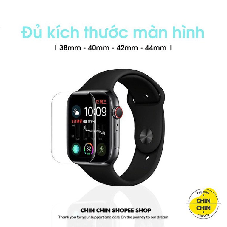 freeship Miếng Dán Skin PPF Màn Hình Cho Apple Watch Chống Xước Màn Hình Tự Phục Hồi Vết Xước Đủ Size 38mm 40mm 42mm 44m