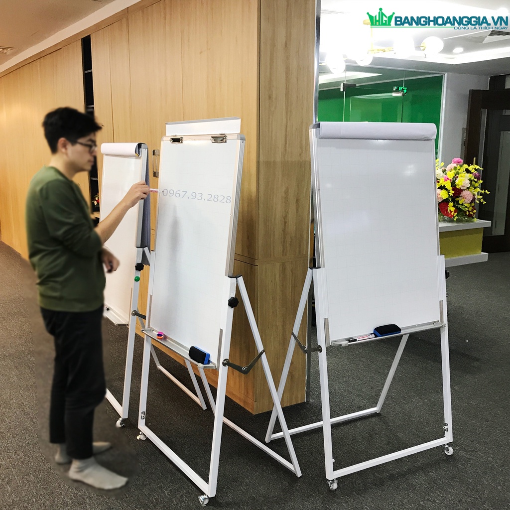 Bảng flipchart Hội Thảo [bảng flipchart up side down] ,Bảng Thuyết Trình đa năng ,tặng giấy ,bút dạ ,bông lau