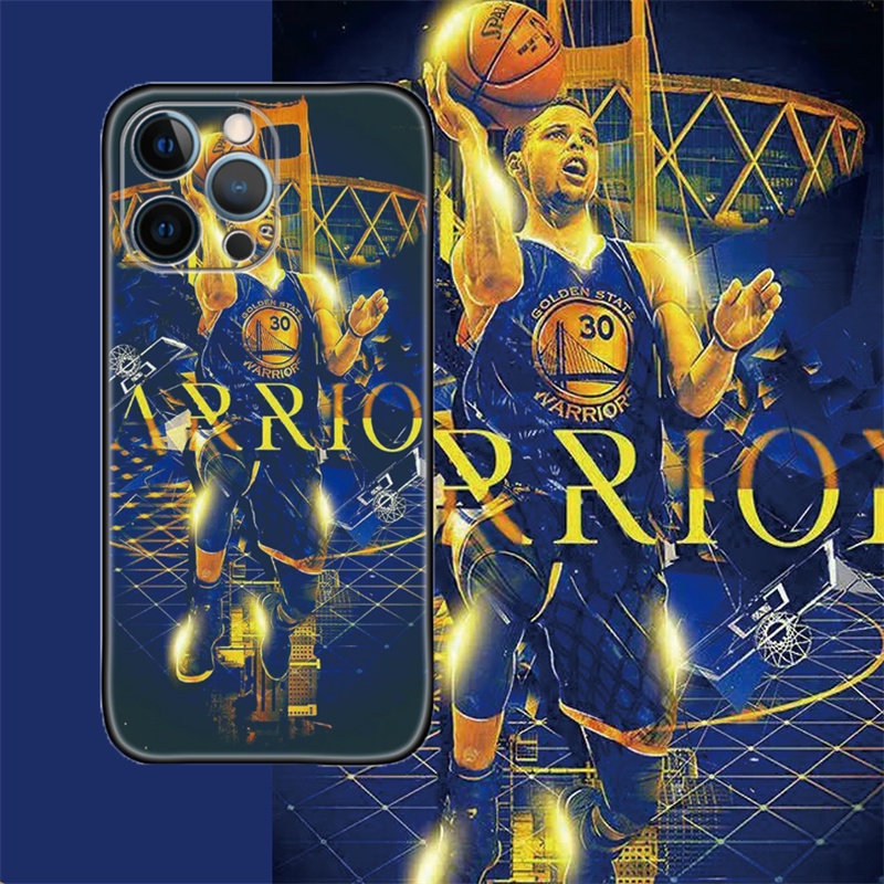 Ốp Điện Thoại Silicon Dẻo Chống Sốc In Họa Tiết NBA Super Star Stephen Curry Cho iPhone 11 14 / 13 / 12 / 11