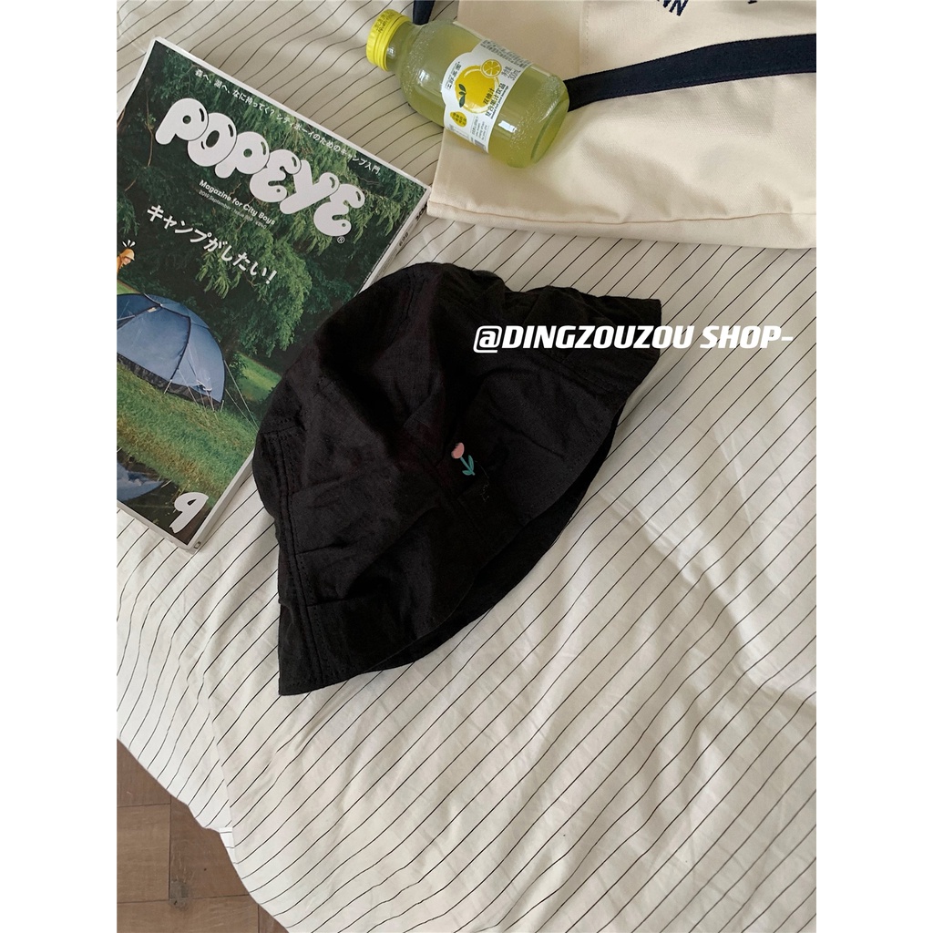 Nón Bucket Chất Liệu Cotton Lanh Thời Trang Mùa Hè Cho Nữ