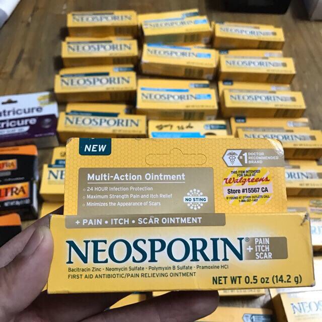 Thuốc mỡ kháng sinh Neosporin Pian intch scar ointment 14g