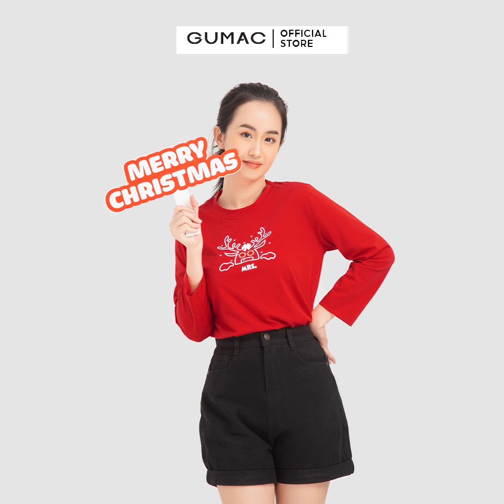 [Mã WABRGUM giảm 10% tối đa 30K đơn 99K] Áo thun nữ tay dài in hình ATB12017 GUMAC