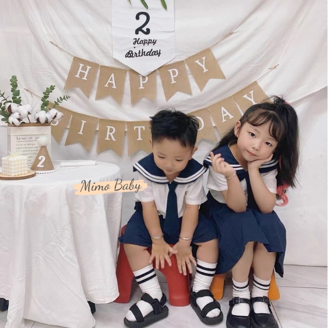 Tất vớ cao cổ kẻ sọc phong cách cho bé T31 Mimo Baby