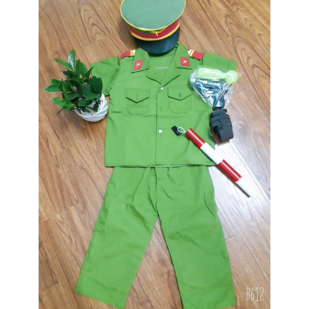 Bộ Quần Áo Công An  Hình Sự Cho Bé Yêu Đầy Đủ Phu Kiện
