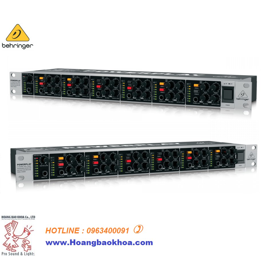 Âm ly tai nghe Behringer HA6000 - Headphones Amply Mixing and Distribution Amplifier - 6 Kênh