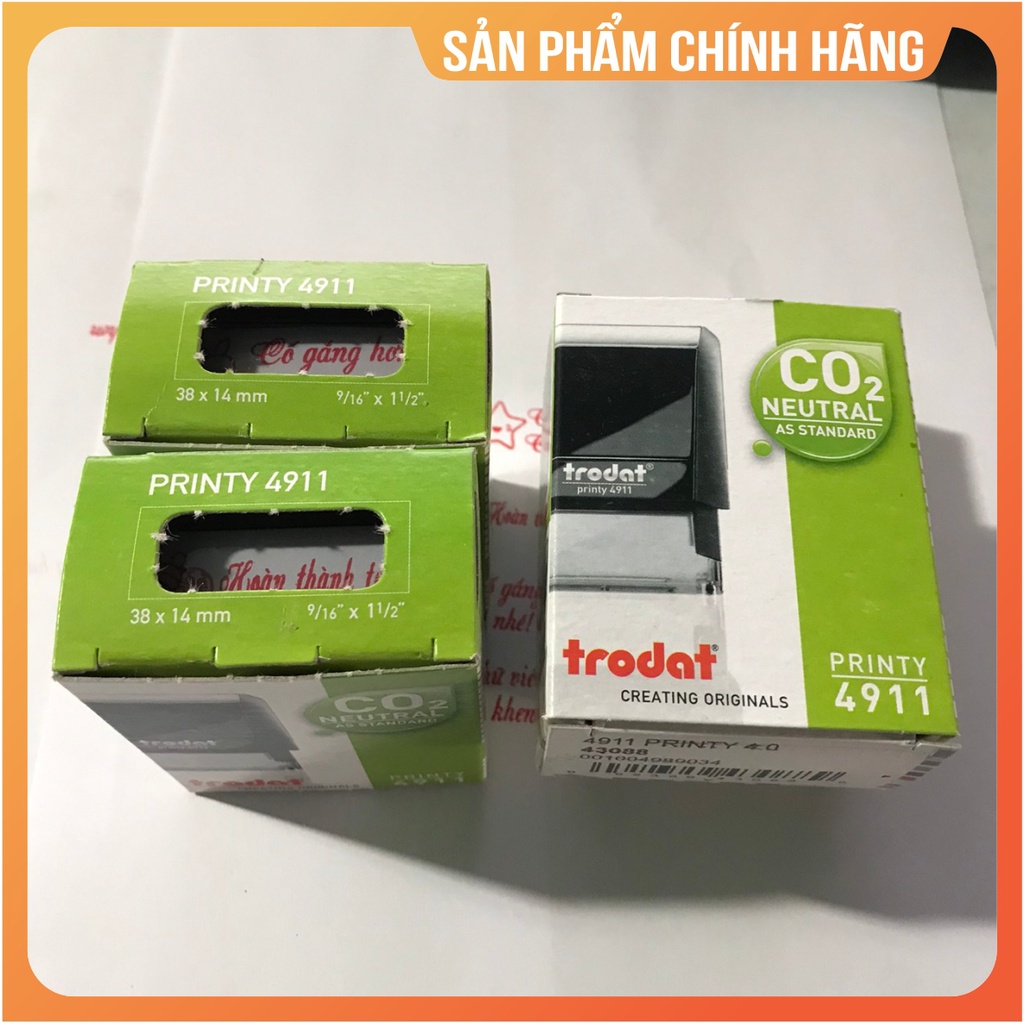 Khắc con dấu nhận xét học sinh + icon dễ thương, dấu cô khen, con rất chăm chỉ, chính hãng trodat,chữ siêu nét, siêu bền