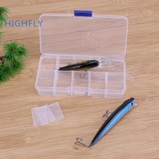 Hộp đựng mồi câu cá 10 ngăn bằng nhựa trong suốt