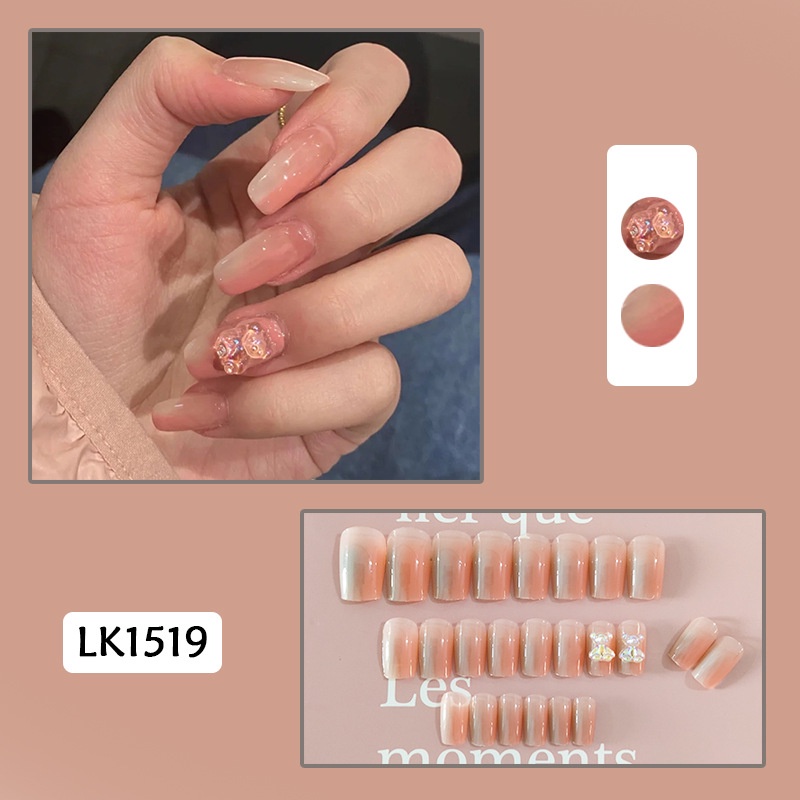 Bộ 24 Móng Tay Giả Hình Gấu Dễ Thương