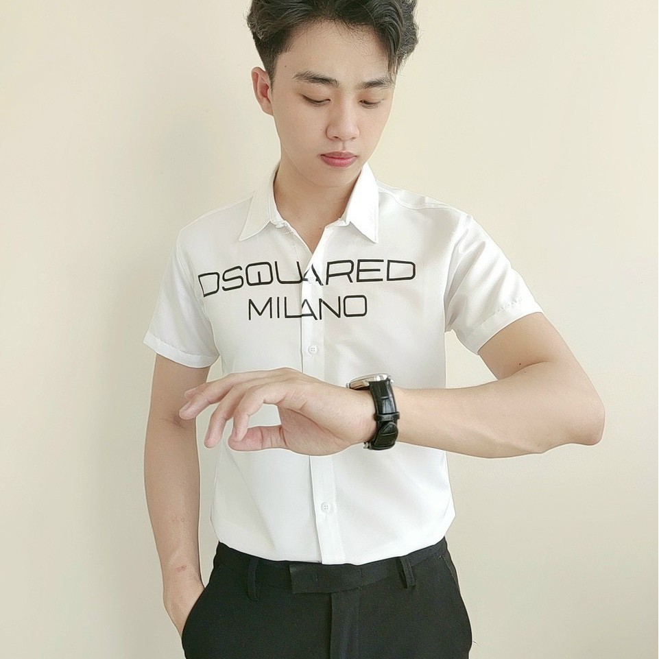 Áo sơ mi nam ngắn tay hàn quốc hàng chuẩn shop vải mịn | BigBuy360 - bigbuy360.vn