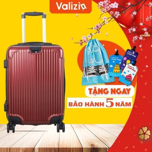 Vali kéo xả kho, vali du lịch giá rẻ 812 màu đỏ đô