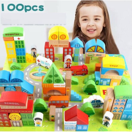 Đồ Chơi Láp Ráp Mô Hình Giao Thông Thành Phố 100 Chi Tiết Cho Bé - Hàng Loại Đẹp