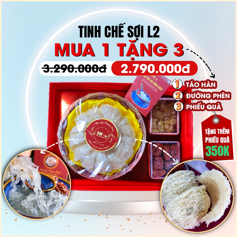 100g Yến Tinh Chế Nguyên Chất Sợi Loại 2 Yến Tinh Chế Cao Cấp Khánh Hòa INest
