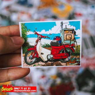 Set 100 Sticker hình dán - Super Cub