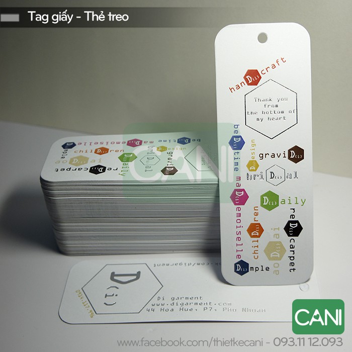 500c In theo yêu cầu Thẻ Tag giấy treo quần áo Bo 4 góc hoặc bo 2 góc Tem treo