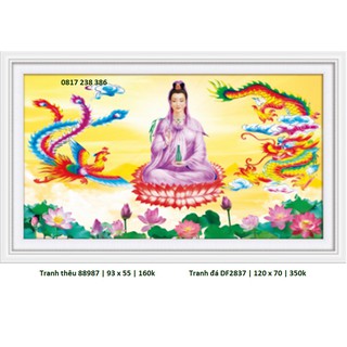 Tranh đính đá phật quan âm DF2837 (120 x 70 cm)