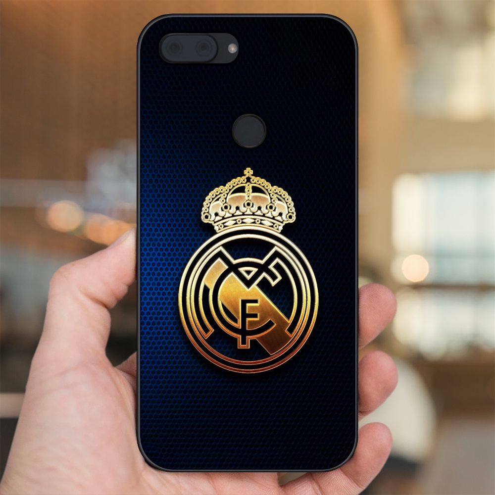 Ốp lưng Xiaomi Mi 8 Lite viền đen in hình Real Madrid