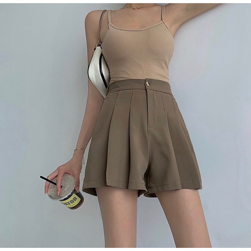 [Hàng chất lượng]Quần short Hàn Quốc thiết kế xếp li giả váy Quần đùi nhiều màu phong cách ulzzang | BigBuy360 - bigbuy360.vn