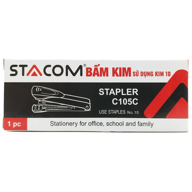 Bấm Kim Inox Số 10 - Stacom C105C - Màu Xanh Lá