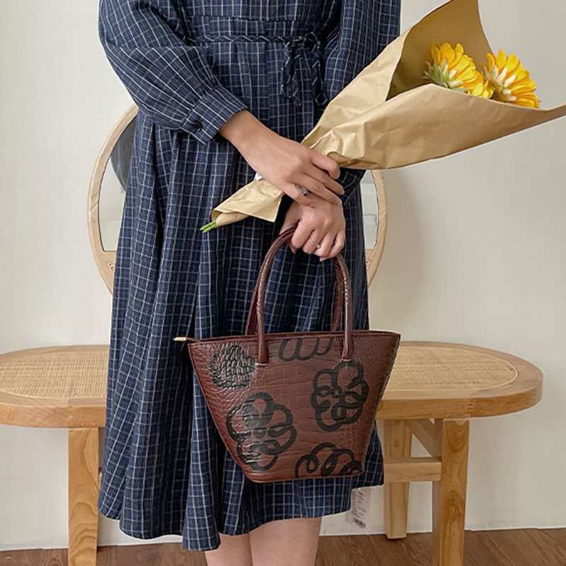 Túi Xách Tay Nữ In Hoa Thời Trang Hàn Quốc