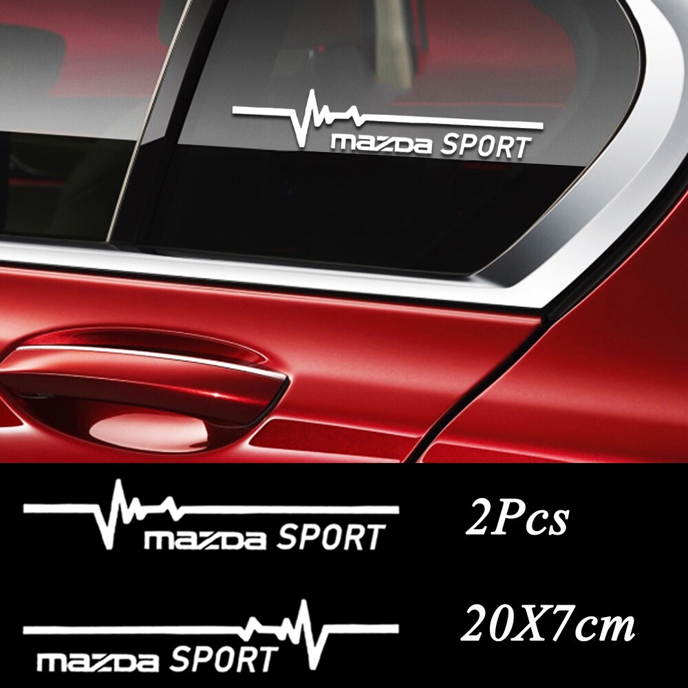 Bộ 2 Miếng Dán Phản Quang Trang Trí Cửa Sổ Xe Hơi Mazda 2 3 5 6 8 Cx-5 CX5 Cx-7 323 626 MX-5 Atenza Axela