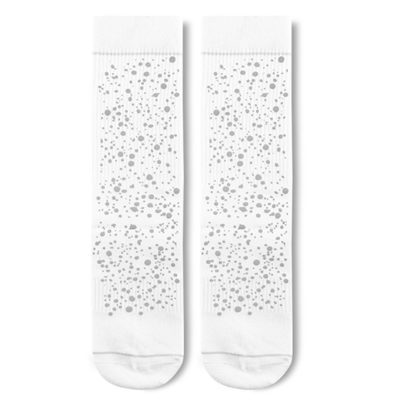 Xiangbao Vớ Cotton Cổ Cao Phản Quang Họa Tiết Bầu Trời Đêm Harajuku Hip Hop Unisex