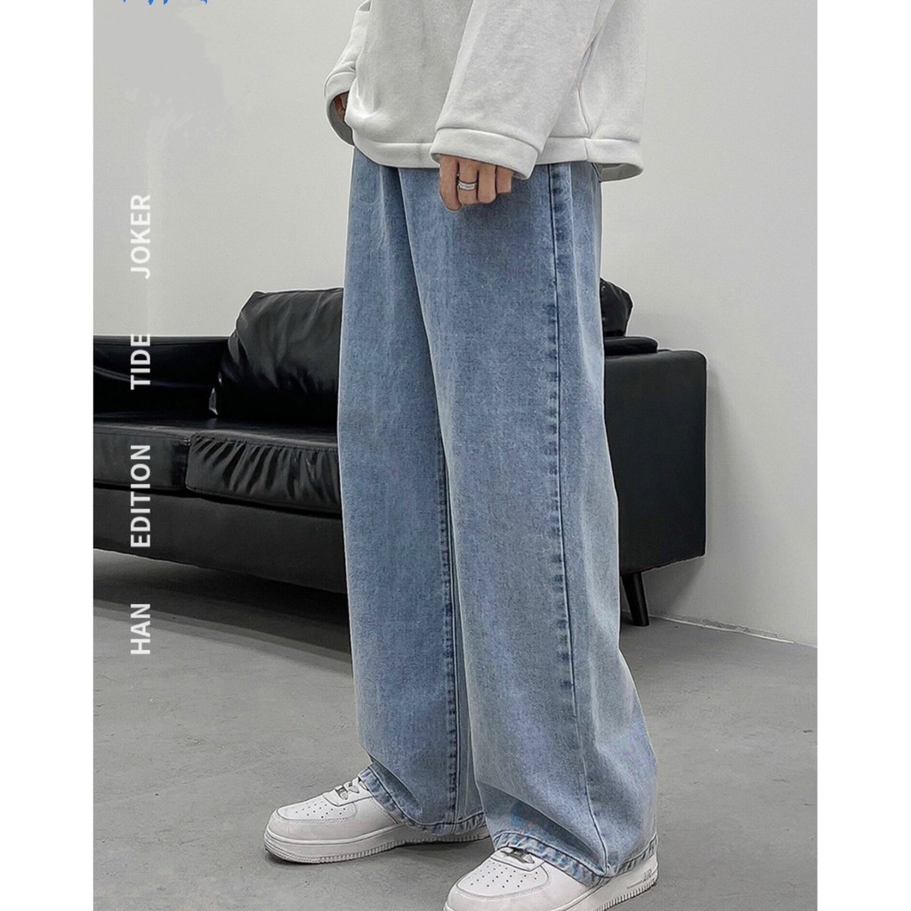 Quan Jean, Baggy nam unisex Ông Suông, Rộng Trơn 2021 TRR-01