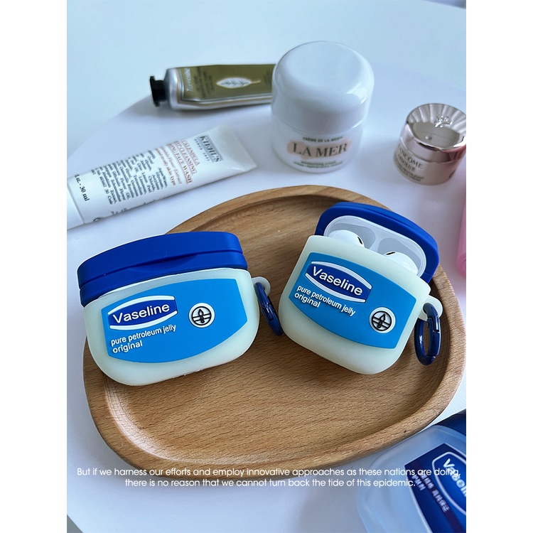VASELINE Vỏ Bảo Vệ Hộp Sạc Tai Nghe AirPods 1 / 2 / 3 / Pro 2 Hình Kẹo Cao Su Hồng Dễ Thương