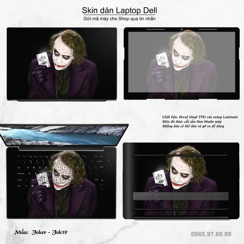 Skin dán Laptop Dell in hình Joker nhiều mẫu 3 (inbox mã máy cho Shop)