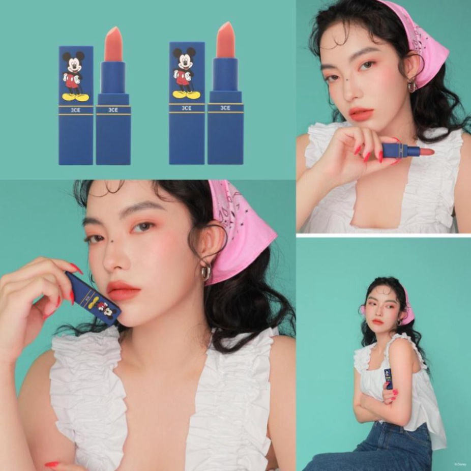 Son thỏi lì lâu trôi Mickey 3.CE Disney Lip Color 233 Best Part - Màu hồng nude pha cam đào nữ tính BẢN GIỚI HẠN