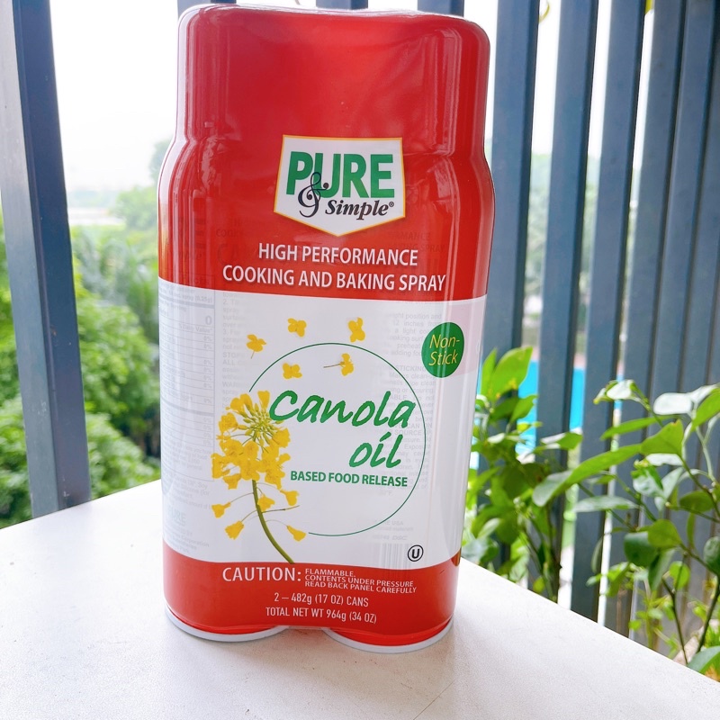 Dầu ăn kiêng 0 calories Pure & Simple 17oz 2040 lần xịt - hàng air date 2024