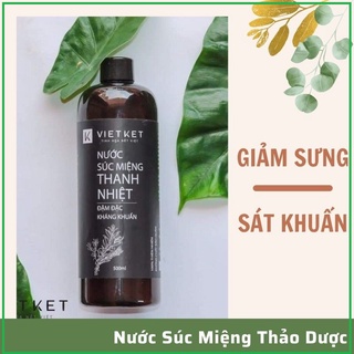 Nước Súc Miệng Thảo Dược - Ngăn Ngừa Hôi Miệng - Khỏi Lo Chảy Máu Chân Răng, Viêm Lợi VIETKET 500ML- Tiemxabong201
