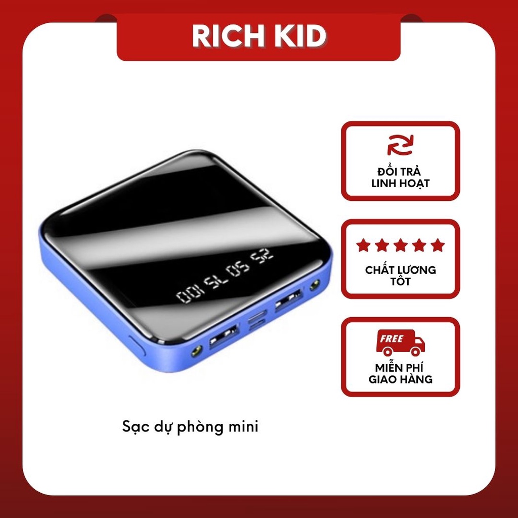 Sạc dự phòng tích hợp màn hình Led Dung Lượng 10000MAH Chuẩn 18W - Hàng đẹp cao cấp - Bảo hành 6 tháng