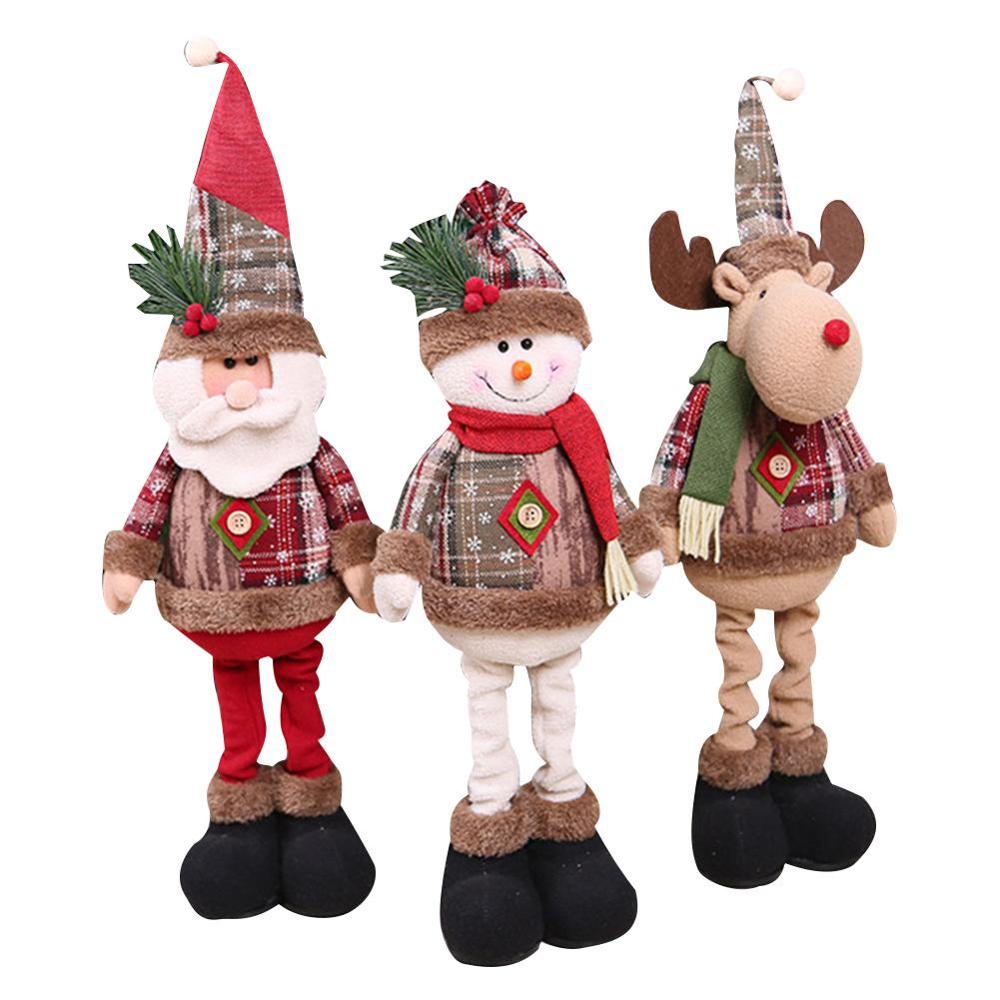 Búp Bê Trang Trí Giáng Sinh Hình Ông Già Noel / Người Tuyết / Tuần Lộc 60cm Có Thể Thu Gọn