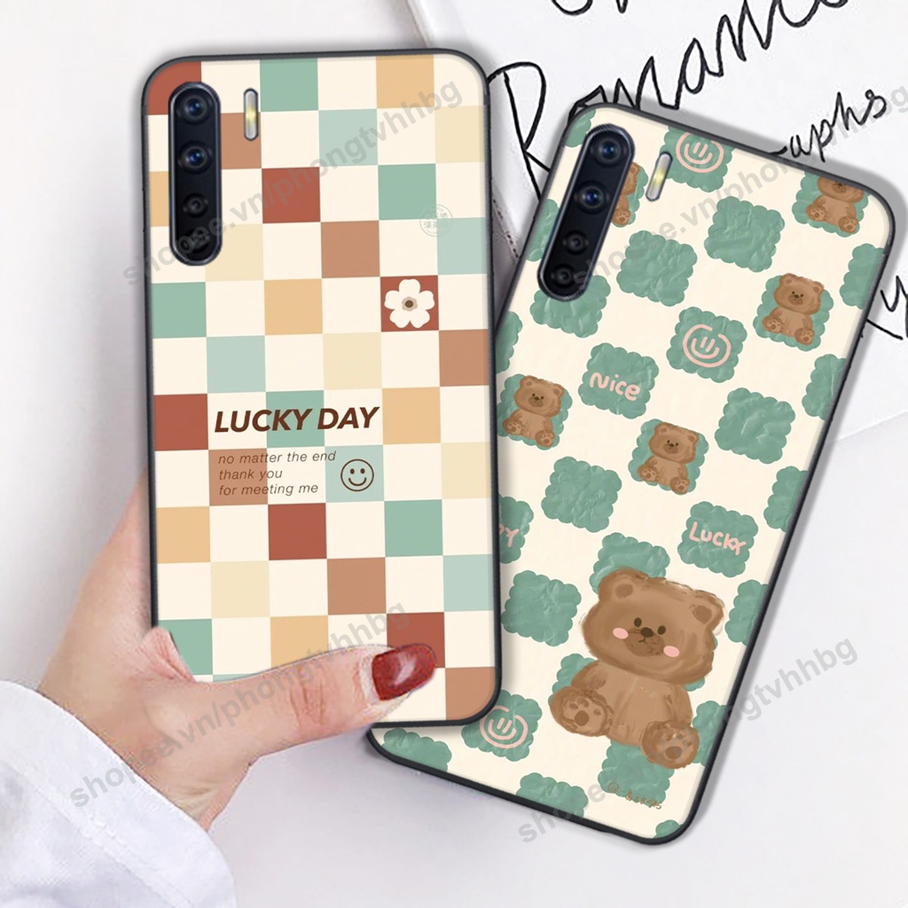 Ốp lưng Oppo Reno3 / Reno3 Pro / Reno 3 trái tim gấu thể thao , smile mặt cười cực cute