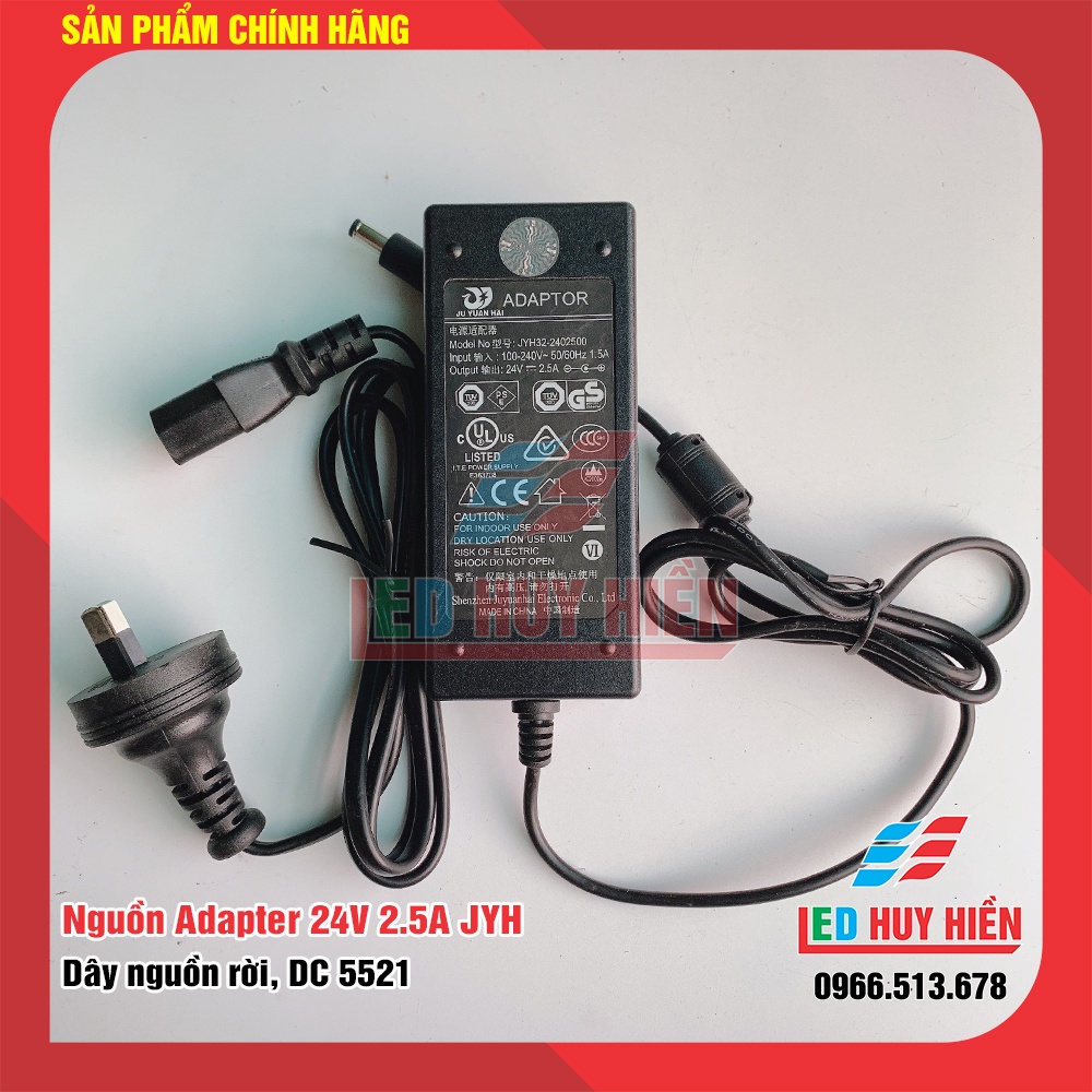 Nguồn 24v 2.5a, 24V 3A, 24V 4.6A, chất lượng  chính hãng