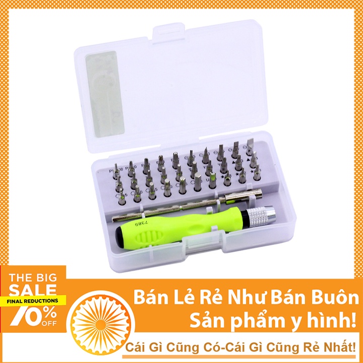 Bộ Tua Vít Đa Năng 32 Chi Tiết Loại Tốt 7389 Có Nam Châm, Thép Không Gỉ