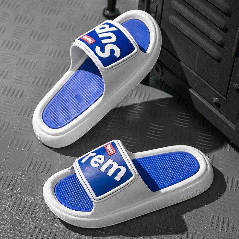 Dép quai ngang nam và nữ SUPREN đế cao 4,5cm tôn chân cực đẹp, Dép thời trang hot trend 2022