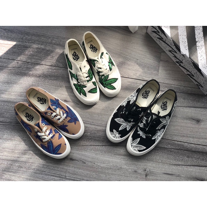 Giày thể thao unisex Vans Vault Og cao cấp hoạ tiết lá kim