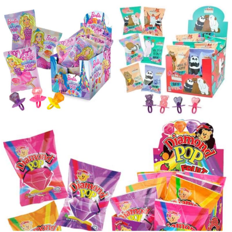 1 Hộp 24 Viên Kẹo Nhẫn Ring Pop Chính Hãng Thái Lan