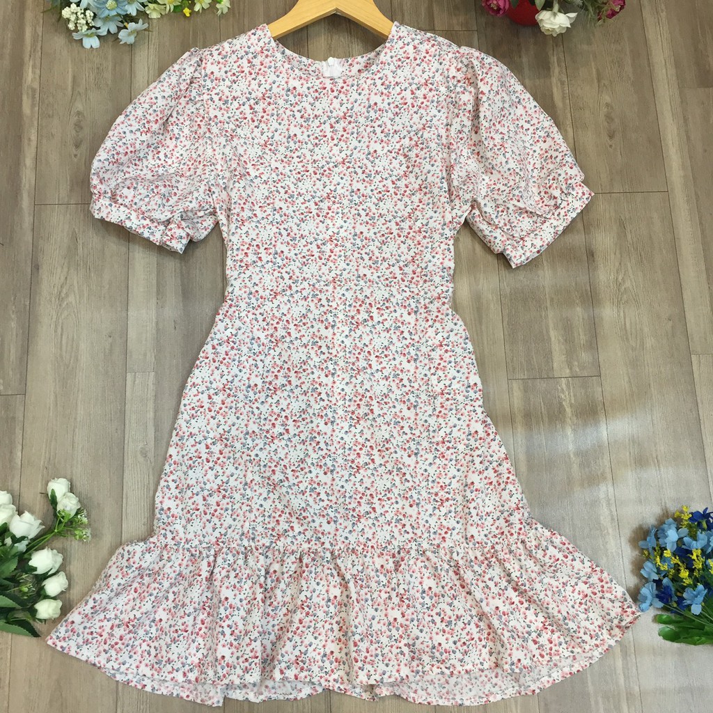 ĐẦM HOA  TAY PHỒNG-PHONG CÁCH SANG TRỌNG-THANH LỊCH(HÌNH THẬT CỦA SHOP) | BigBuy360 - bigbuy360.vn