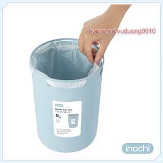 Set 03 Sọt rác tròn Inochi 5L - ion Ag+ kháng khuẩn khử mùi