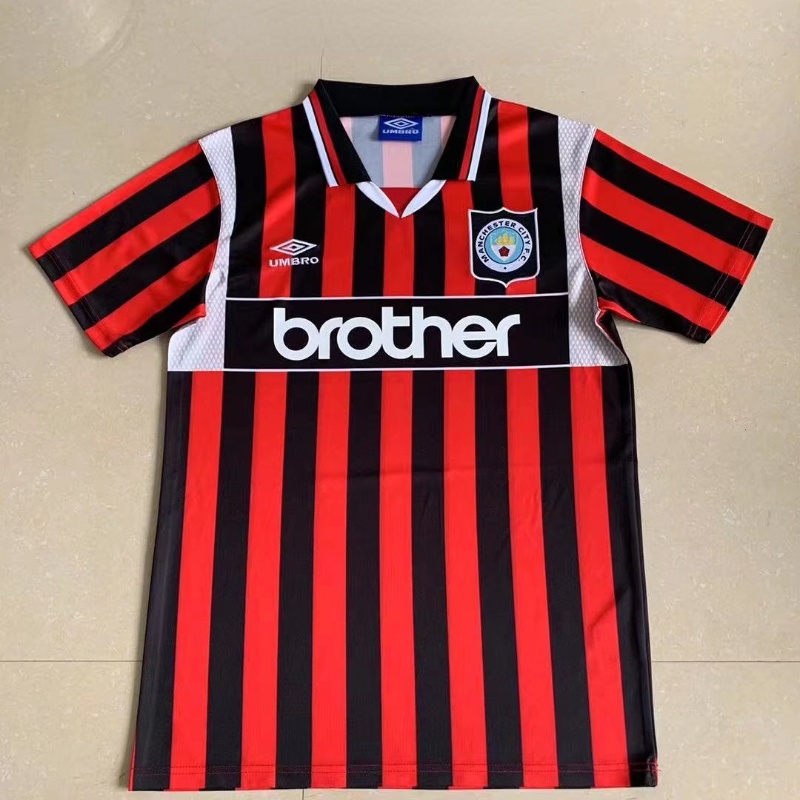 Áo Thun Bóng Đá Ngắn Tay Đội Tuyển Manchester City away 1996 Size S-XXL Chất Lượng Cao