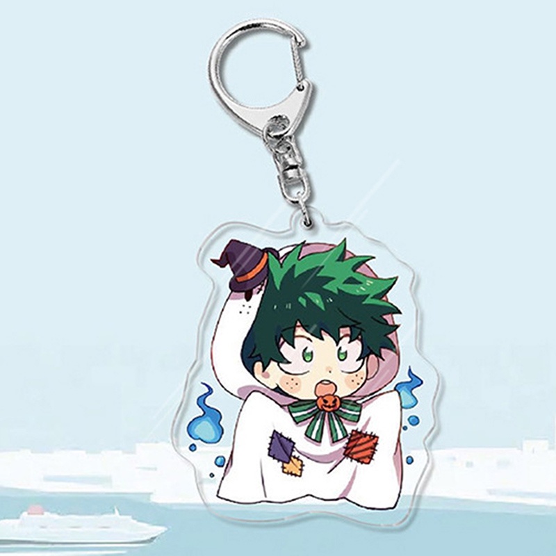 Móc khóa hai mặt trong suốt phong cách Anime My Hero Academia dễ thương