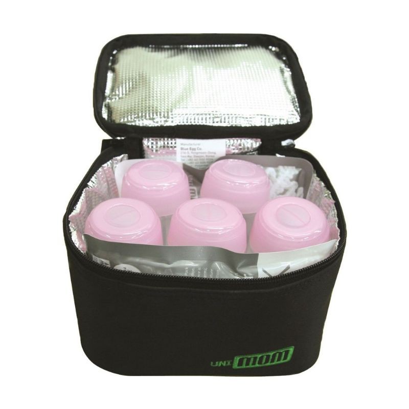 Túi giữ lạnh Unimom gồm 5 bình trữ sữa và 2 túi đá khô / UM870016