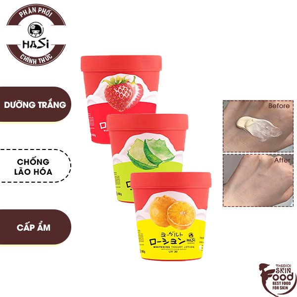 [180g] Sữa Dưỡng Thể Dưỡng Trắng Da Hasi Whitening Yogurt Lotion UV30 | BigBuy360 - bigbuy360.vn