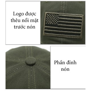 Nón lưỡi trai thêu cờ Mỹ