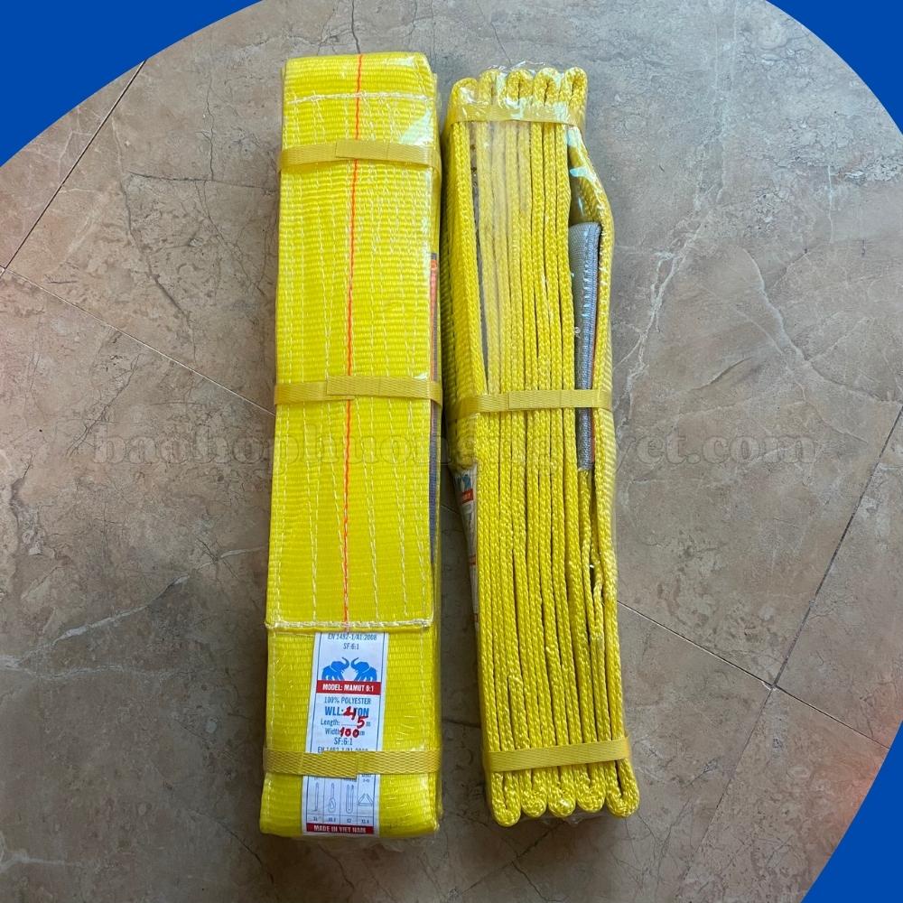 Dây cáp vải cẩu hàng, dây đai cẩu hàng 3 tấn - bản 75mm - hệ số 5:1