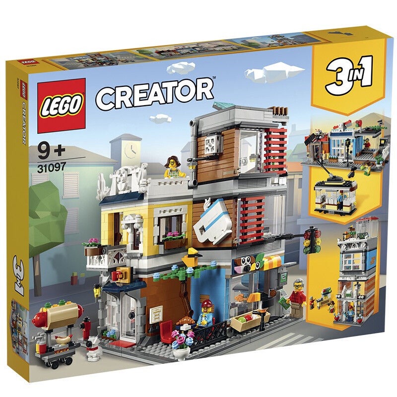 [Đảm bảo hàng chính hãng] Bộ xếp hình LEGO 31097 cho cửa hàng thú cưng và quán cà phê