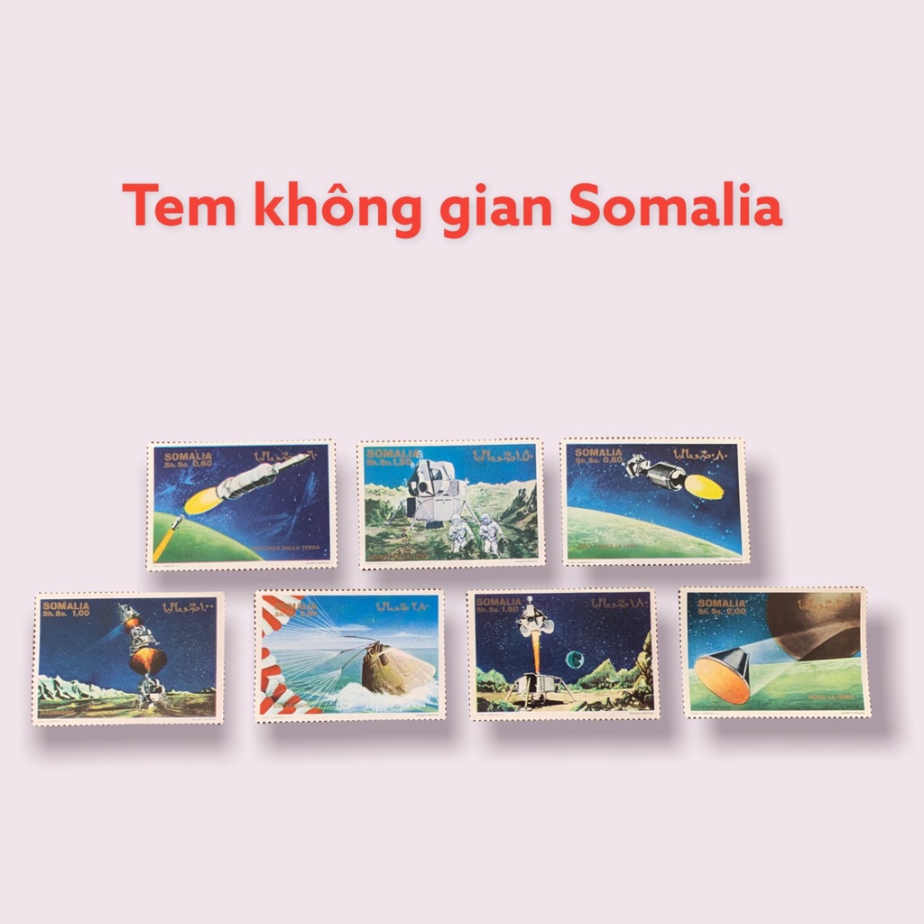 Tem sưu tầm chủ đề không gian Somalia 7 con