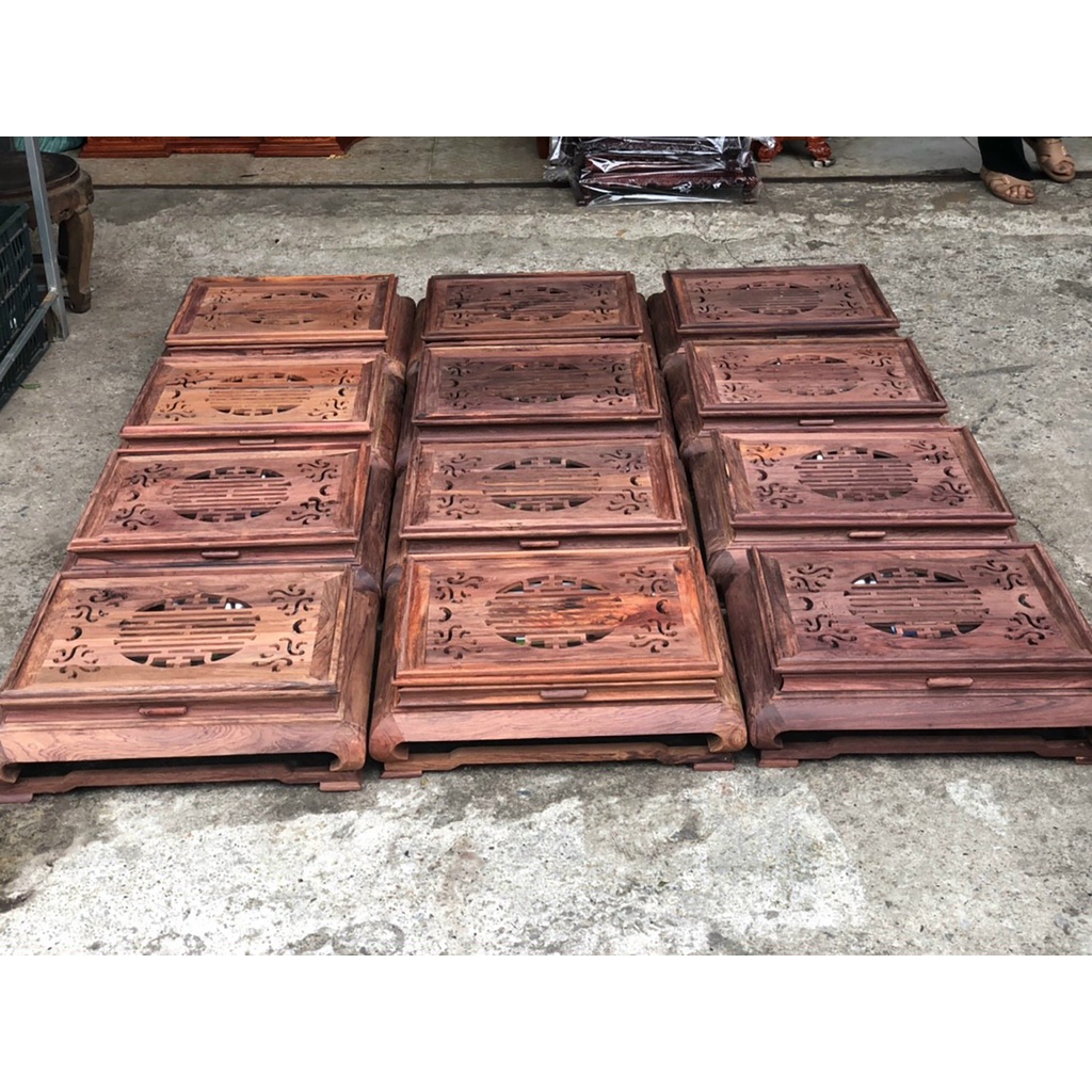 Khay trà chân cong phòng khách chữ nhật 47x37 cao 15cm